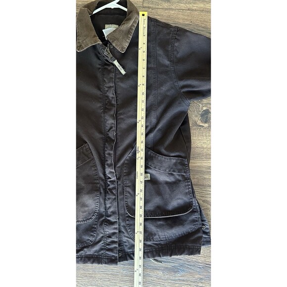 Berne Women’s Brown Duck Canvas Barn Coat Small Corduroy Collar Quilted Lining - Picture 4 of 9